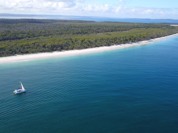 An aerial view of Hervey Bay.