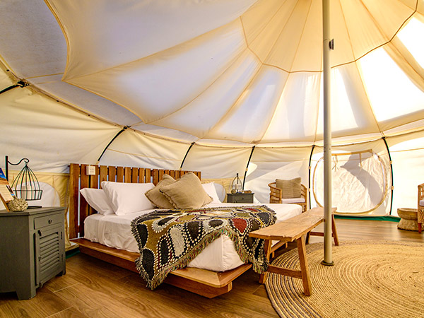 inside Rangelands Outback Camp bedroom