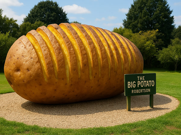 AI generated image of The Big Hasselback Potato