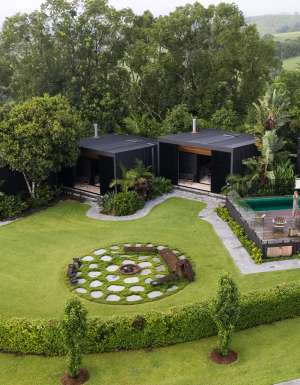 An aerial shot of Amaroo in Bangalow