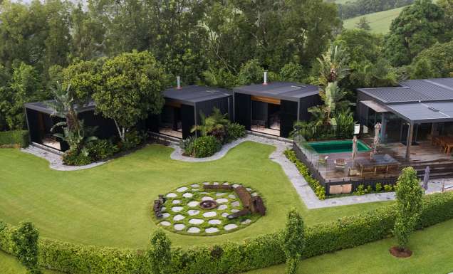 An aerial shot of Amaroo in Bangalow