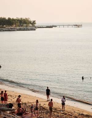 people swimming in Nightcliff Beach, Darwin