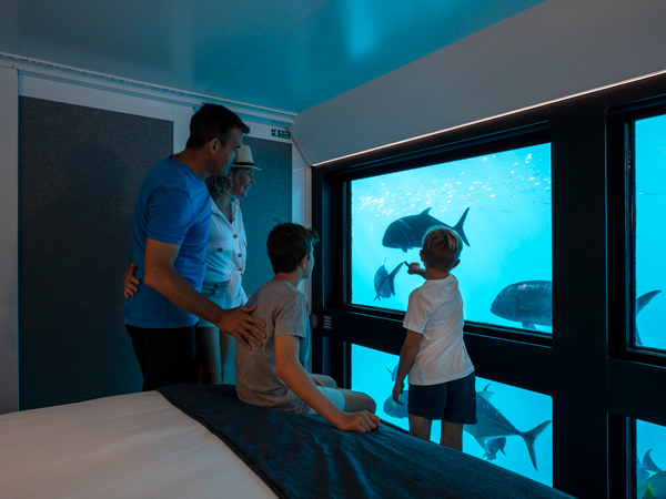 a family staying with the fishes at Reefsuites, Great Barrier Reef facts