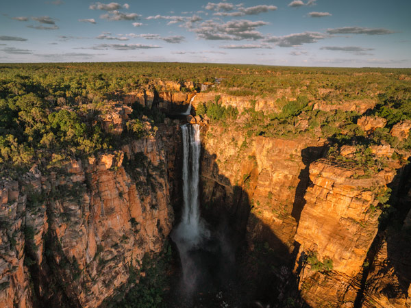 an aerial view of Jim Jim Falls, Kakadu National Park, NT