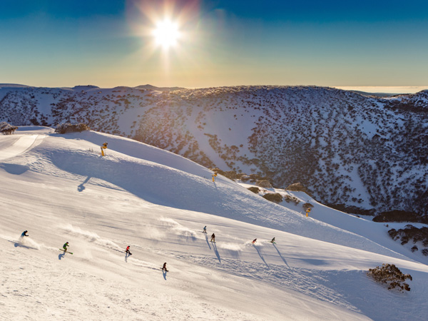 Skiing in Mt Hotham, Victoria