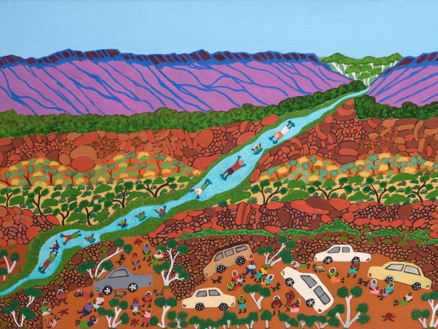 Betty Conway, Ilara Creek, Tempe Downs 2016. © Betty Conway/Art Gallery of New South Wales