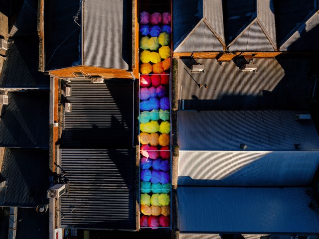 aerial of hop lane in ballarat