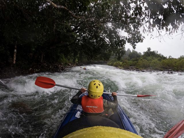 white water rafting down the Tully River