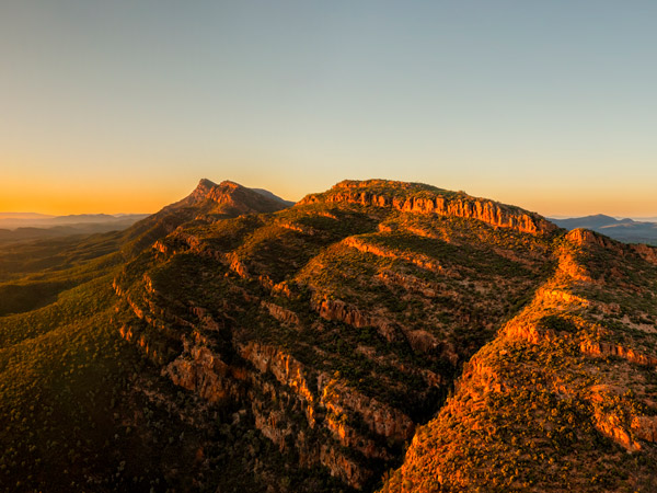 an aerial view of Ikara Flinders Ranges