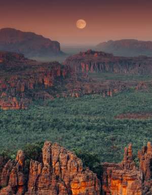 Moon rising over Kakadu National Park