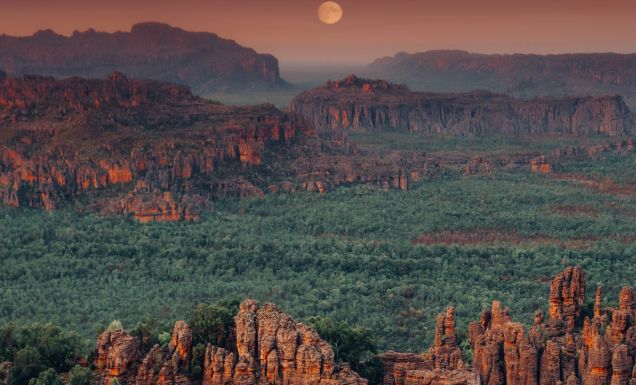 Moon rising over Kakadu National Park