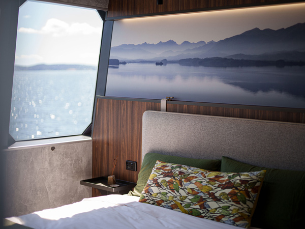 a suite with a sea view, On Board Expeditions cruises on Tasmania