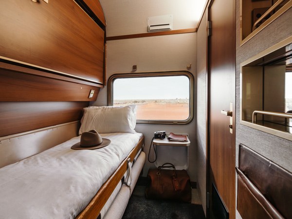 the Gold Premium cabin onboard the Indian Pacific