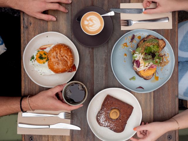 breakfast and coffee at Single O, Surry Hills