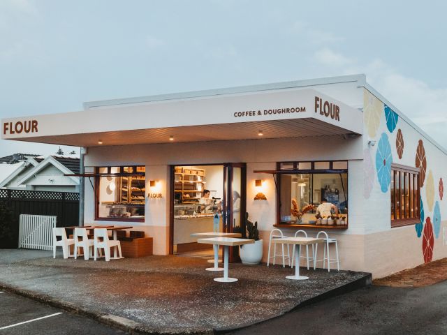 the exterior of Flour Coffee & Doughroom