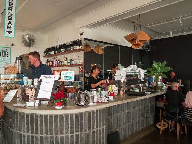 a busy cafe scene at The Bower Manly