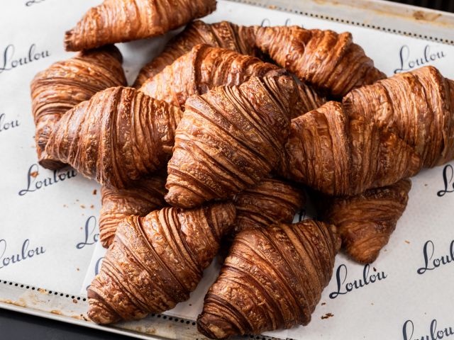 croissants on display at Petit Loulou