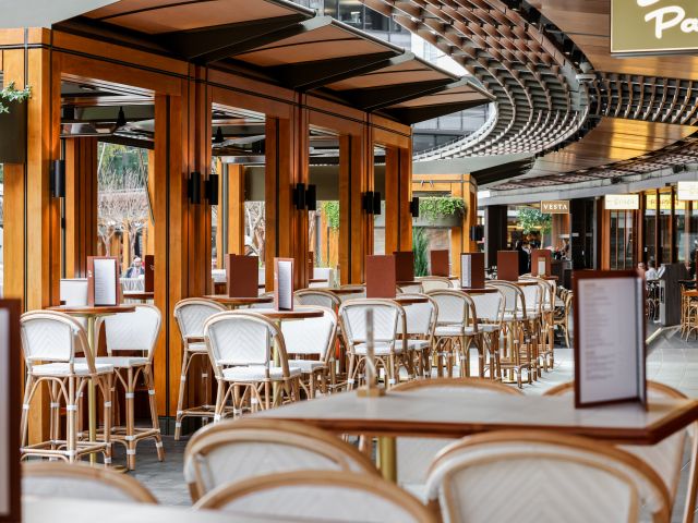 the dining interior of Darling Pavilion