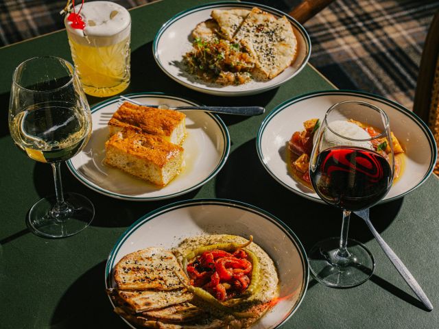 dining at The Montague Hotel, Marrickville