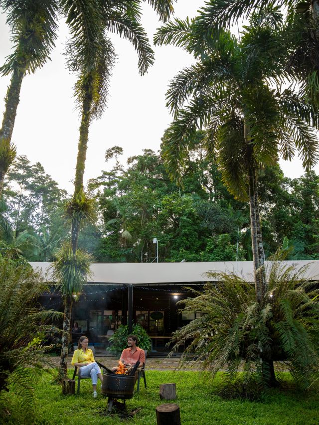 bonfire at Daintree Siesta