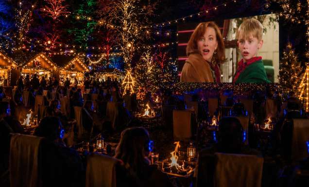 Fire Pit Cinema at Christmas in July festival in Sydney, NSW