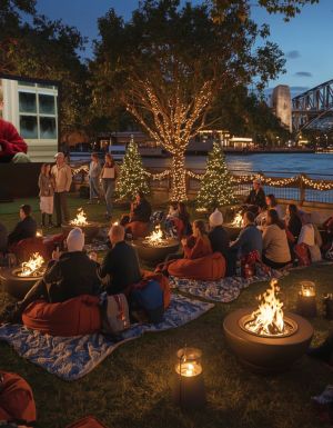 A cosy outdoor cinema with private fire pits is coming to Sydney