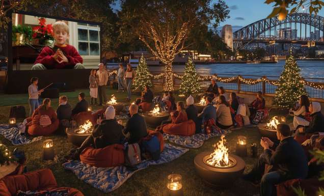 A cosy outdoor cinema with private fire pits is coming to Sydney