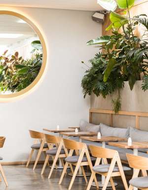 the cafe interior of Born In Brunswick, Hobart