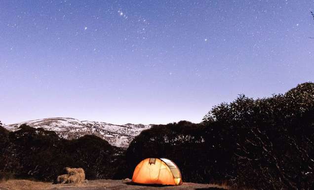 camping under the stars at Island Bend campground, Jindabyne