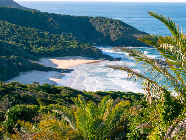 Views of North Smoky Beach from Smoky Cape Lighthouse in Hat Head National Park, Arakoon