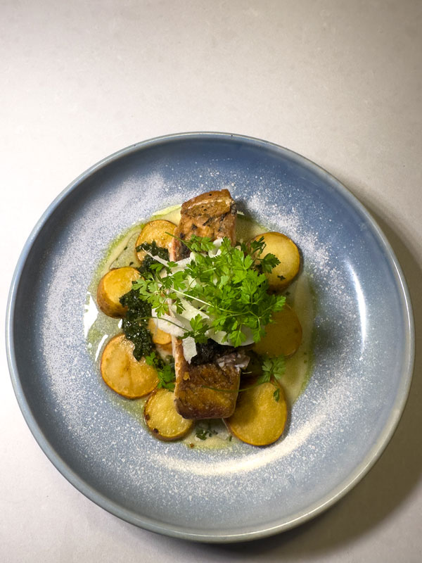 Palisade Kitchen and Bar barramundi at Novotel Wollongong Northbeach