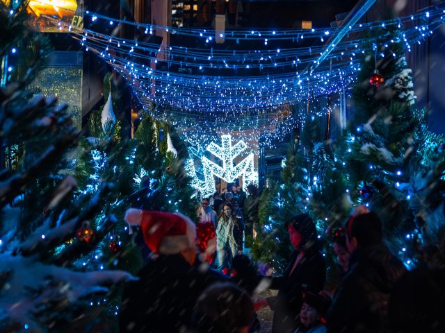 snow lane at christmas in july festival sydney