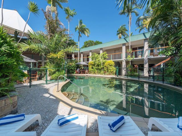 the pool at Bay Village Tropical Retreat