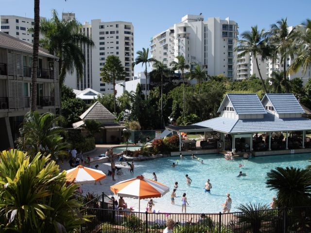 the pool at Novotel Cairns Oasis Resort