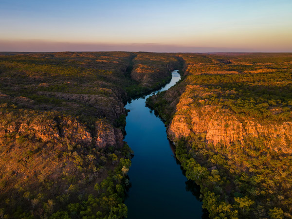 the sandstone walls of Nitmiluk Gorge, NT road trip