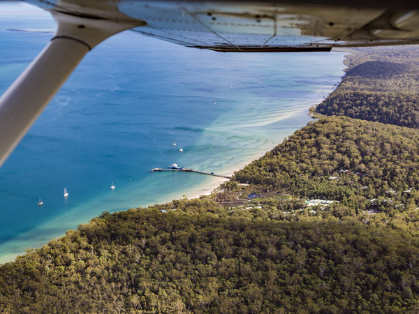 a scenic flight over Hervey Bay and Great Sandy National Park, Pacific Coast Way