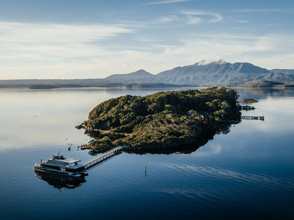 an aerial view of Gordon River
