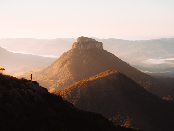 the summit of Mt Barney in the Scenic Rim