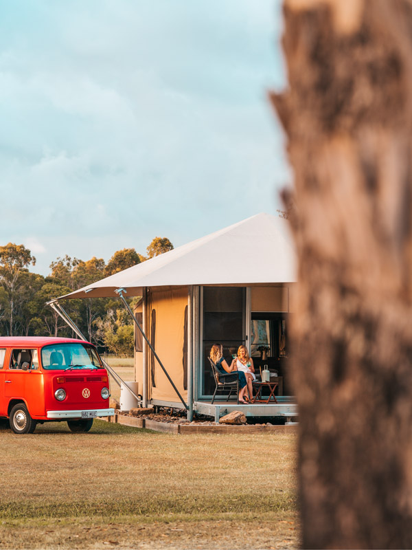 beachfront glamping at Habitat Noosa