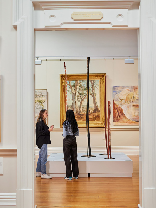 two women exploring the Art Gallery of Ballarat, Grampians Road Trip