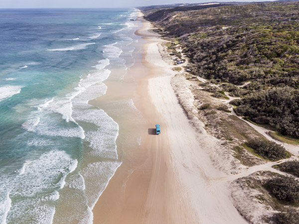 75 Mile Beach on K'gari 