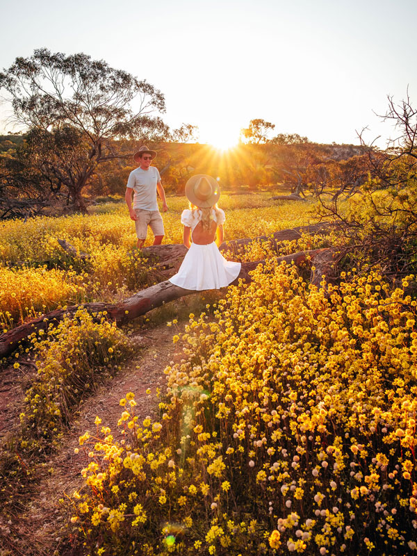 Charlotte & James Maddock enjoying the wildflower season in WA