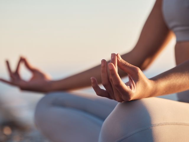 Woman doing yoga/meditating