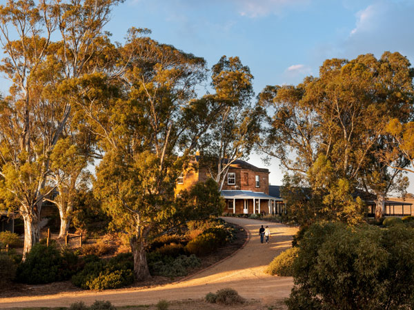 a couple walking to Kingsford The Barossa