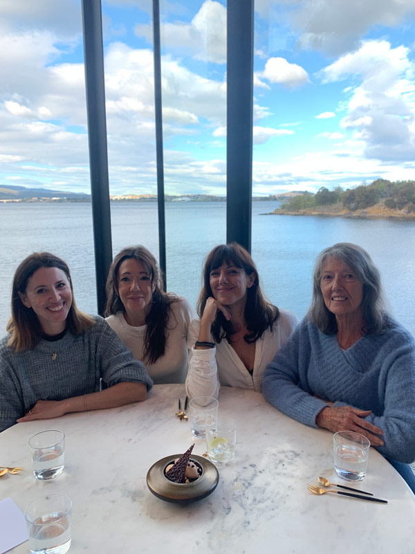 The writer with her family at lunch in MONA