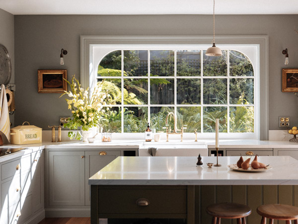 The kitchen at Lumiere Lodge in Hobart