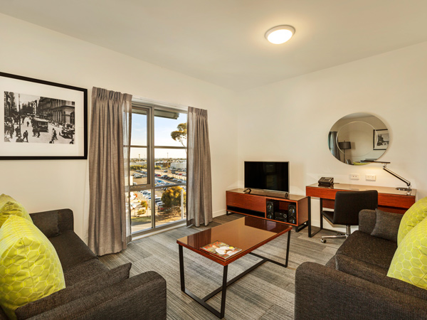 the apartment interior at Quest Melbourne Airport, Melbourne accommodation 