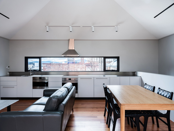 an open-plan living area at The Conservatory Hobart