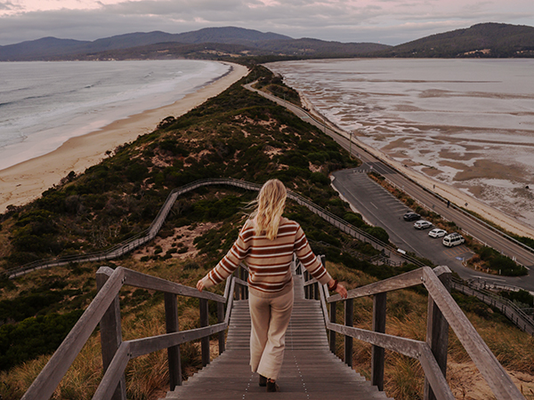 Bruny Island Neck is an isthmus of land connecting north and south Bruny Island.