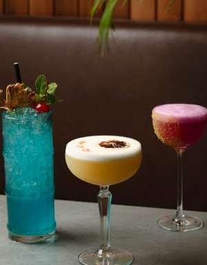 cocktail drinks at Daintree Bar, Sheraton Mirage, Port Douglas pubs